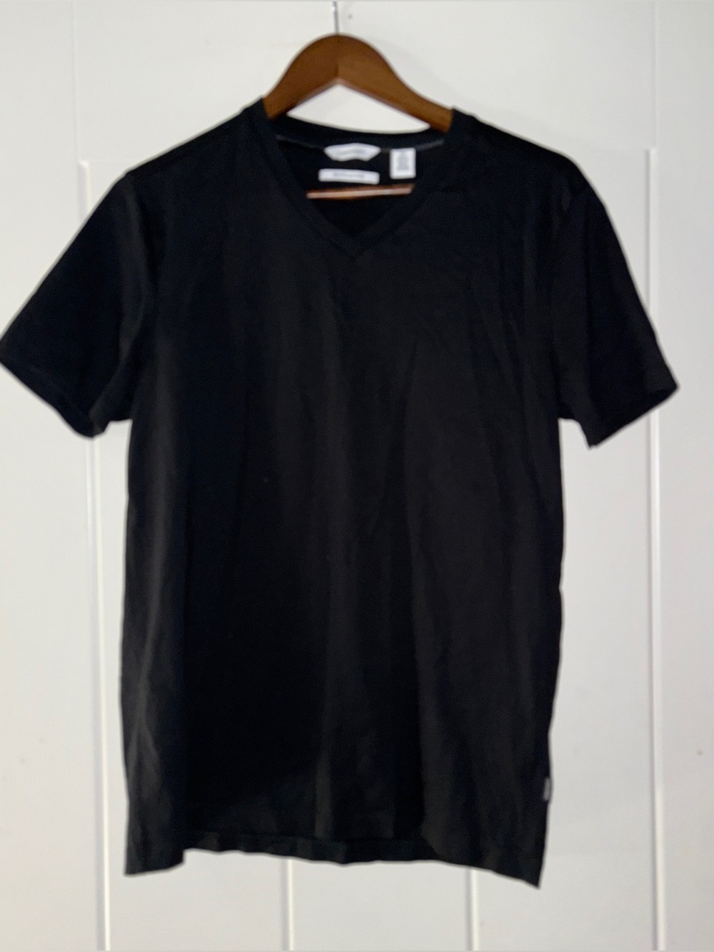 Calvin Klein Slim Fit Women Cotton V-Neck Short Sleeve Tee Shirt M C Everyday